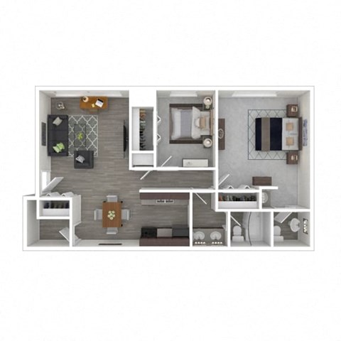a floor plan of a 1 bedroom apartment